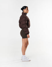 Cropped Puffer - Brown