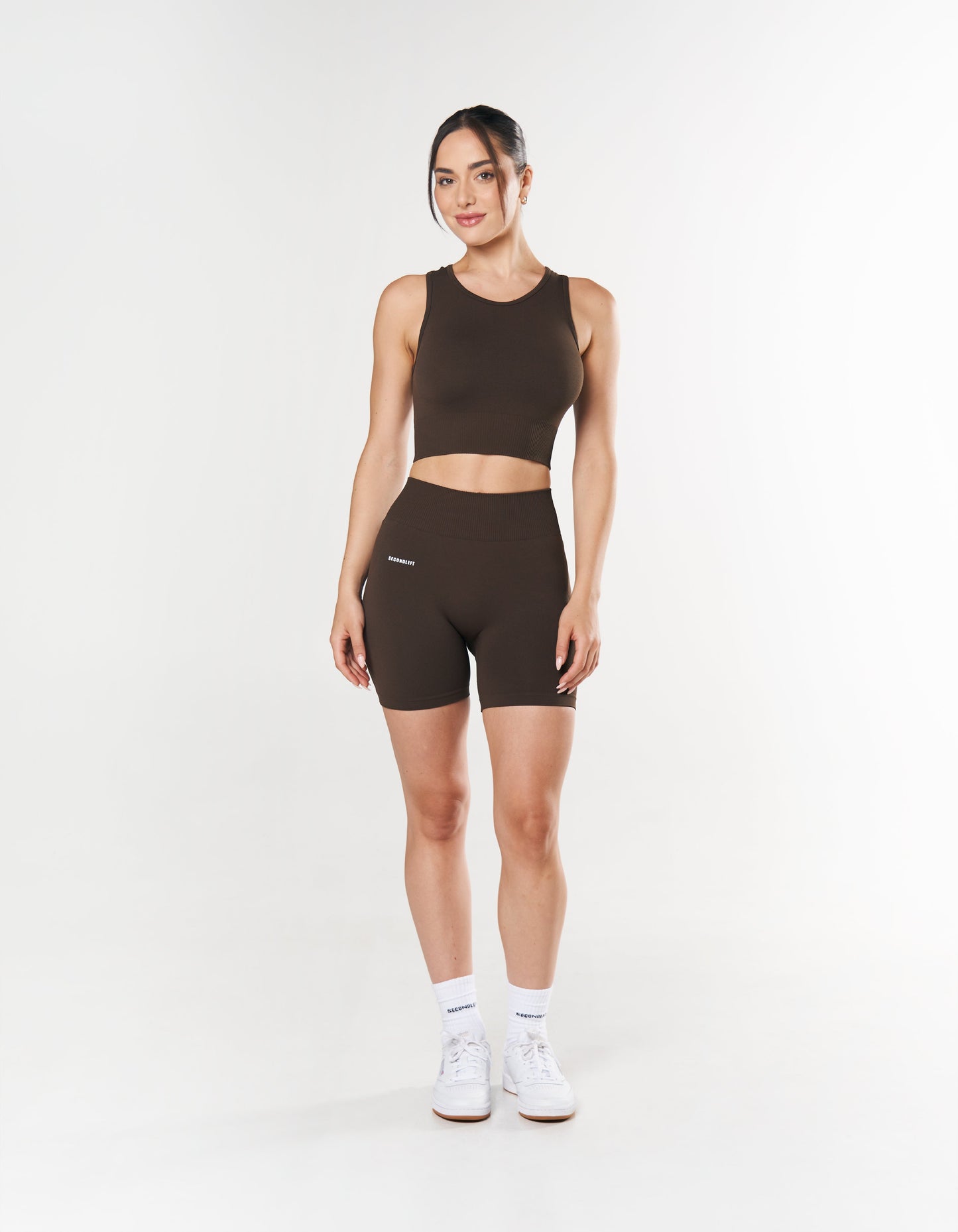 Seamless Cropped Singlet - Espresso