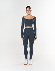 Seamless Scoop Long Sleeve - Blueberry