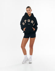 Sport Hoodie - Black/Cream