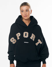 Sport Hoodie - Black/Cream