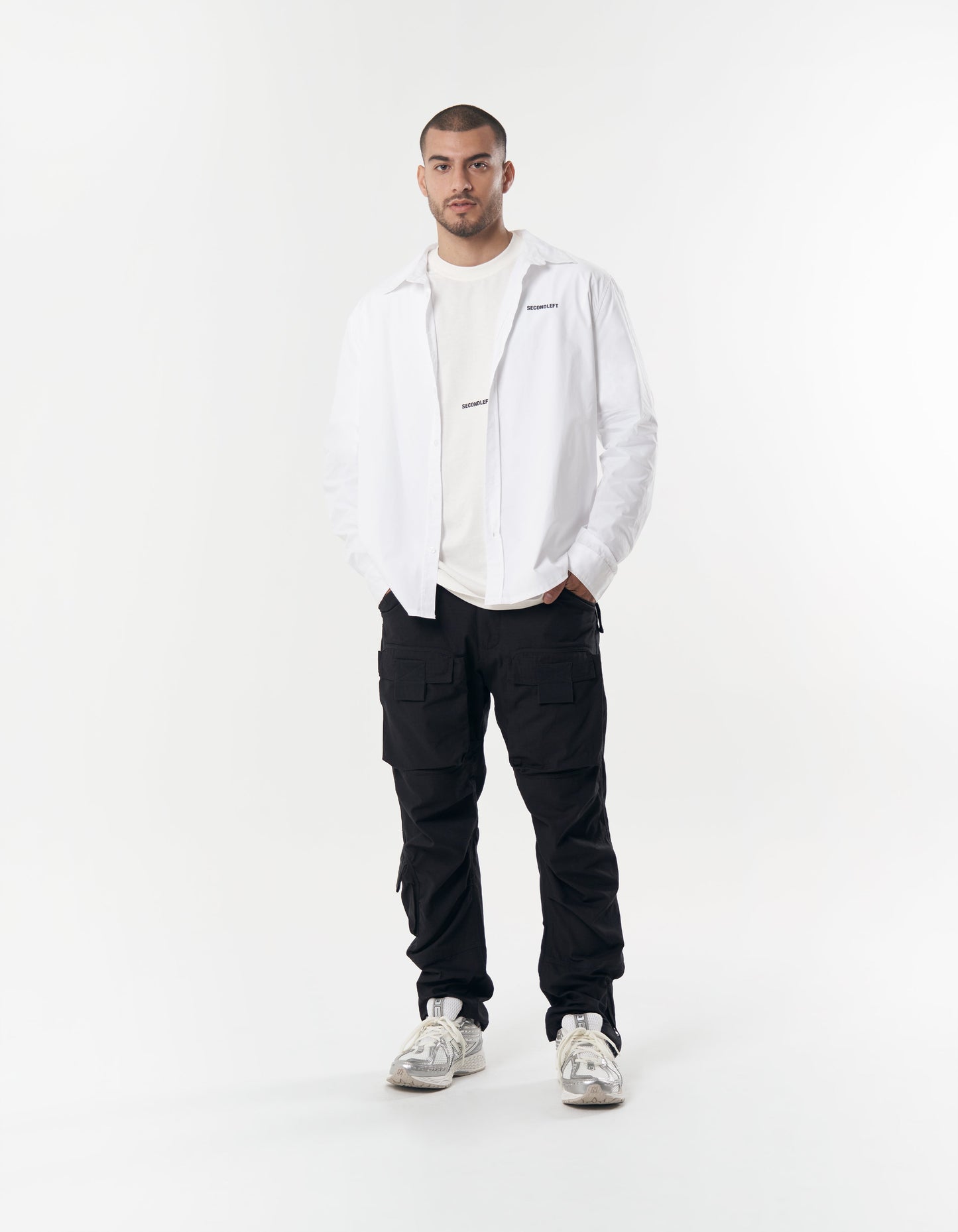 S1 Button Up - White