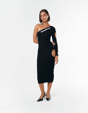 S1 One Sleeve Dress - Black