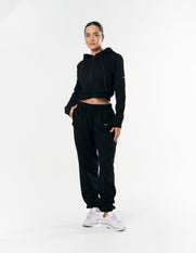 Essential Cropped Zip - Black