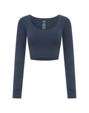 Seamless Scoop Long Sleeve - Blueberry