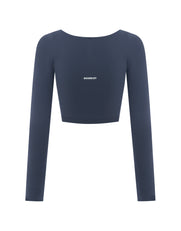 Seamless Scoop Long Sleeve - Blueberry