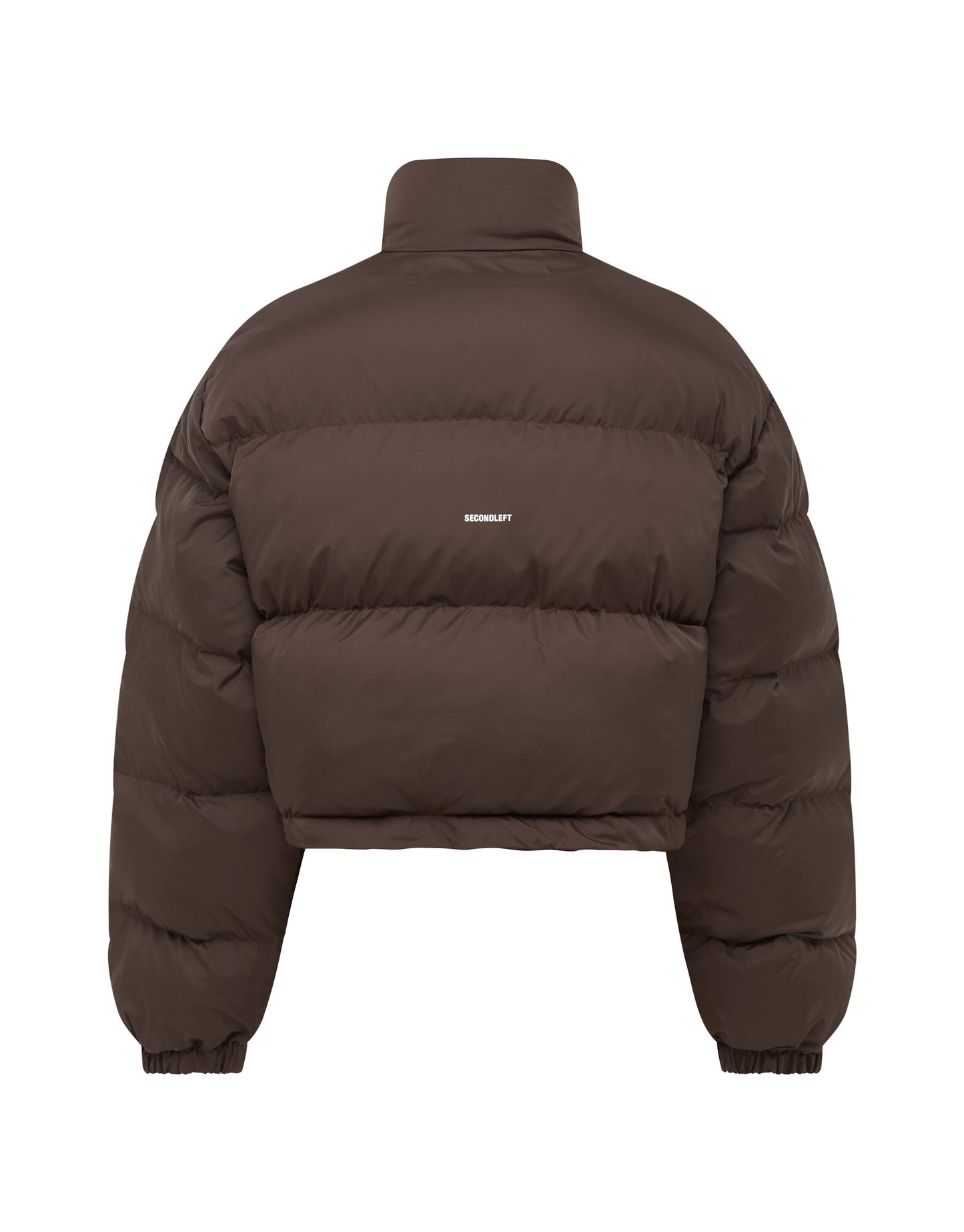 Cropped Puffer - Brown