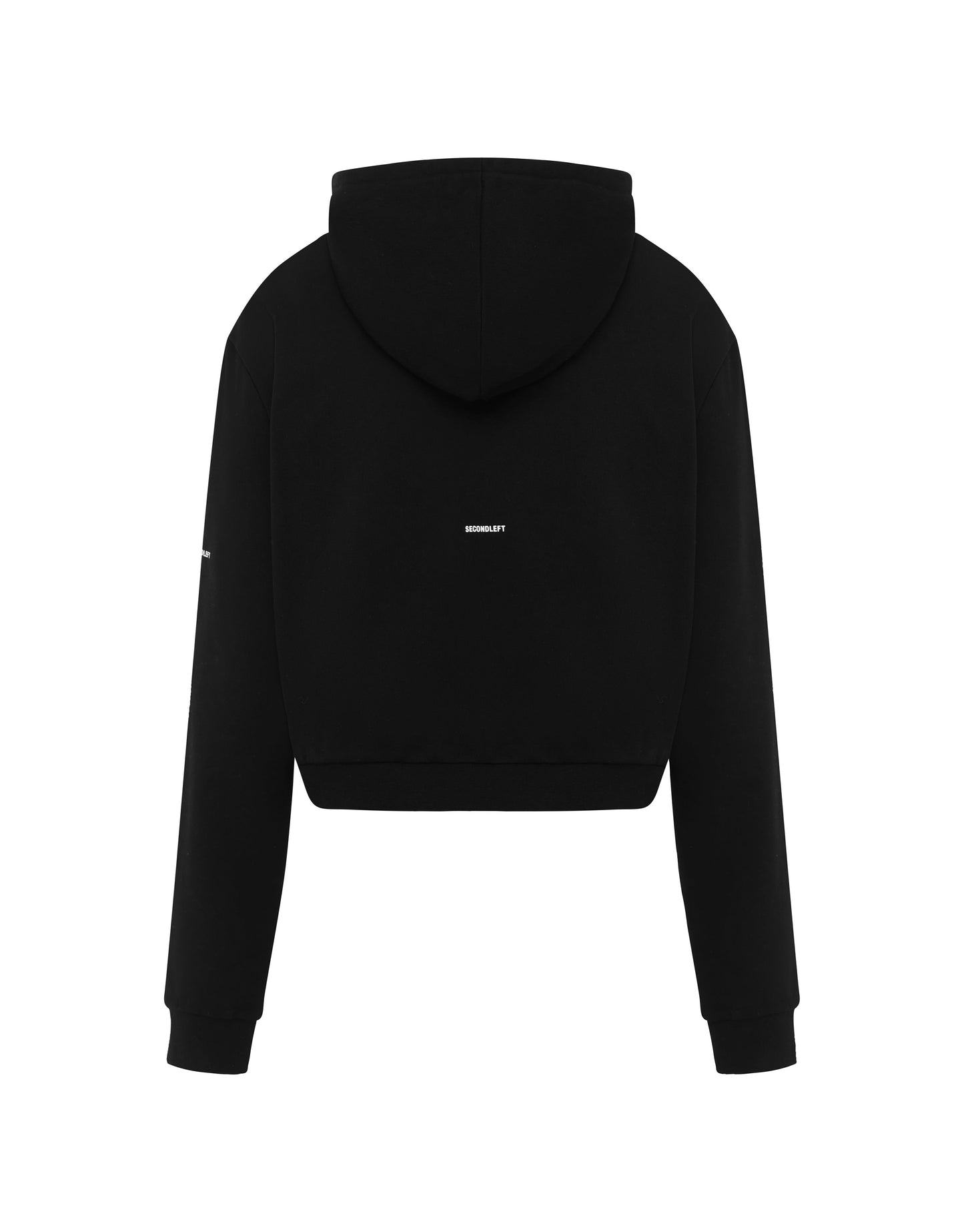 Essential Cropped Zip - Black