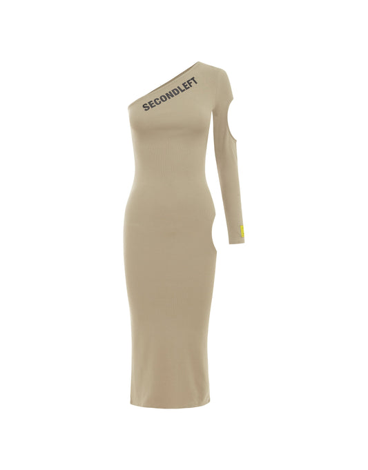 S1 One Sleeve Dress - Beige