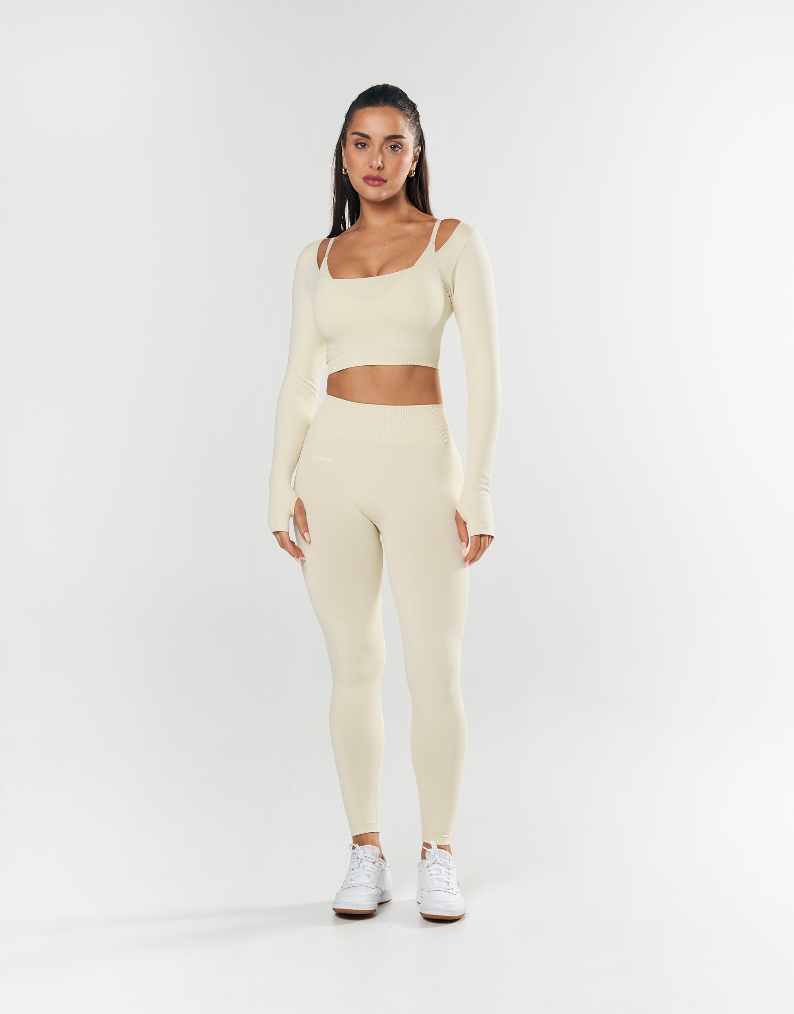 Buy Solid Ankle Length Leggings with Elasticated Waistband | Splash KSA