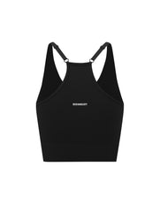 Seamless Strappy Crop - Black