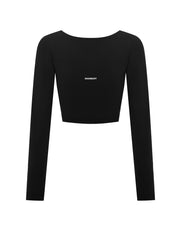 Seamless Scoop Long Sleeve - Black