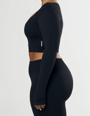 Seamless Scoop Long Sleeve - Black