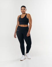 Seamless Strappy Crop - Black