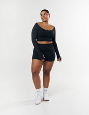 Seamless Scoop Long Sleeve - Black